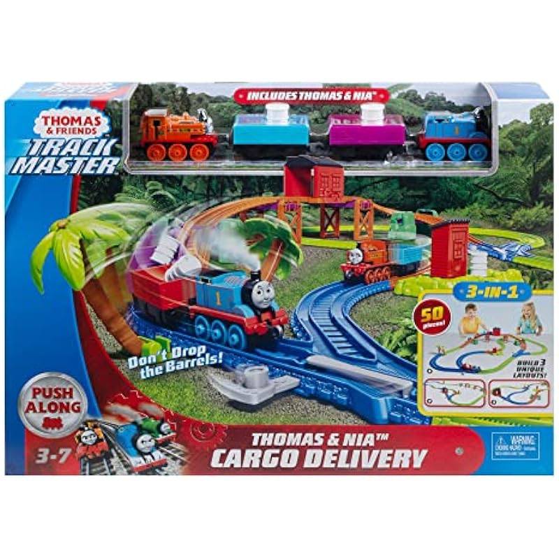 Trackmaster Push Along Thomas & Nia Cargo Delivery Track Playset