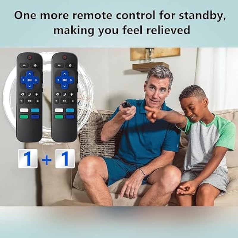 Newest 【Pack of 2】 Universal Remote Control for Roku TV, Replacement Remote for TCL Roku/Hisense Roku/Sharp Roku TV, TV Remote with Netflix Disney+/Hulu/Prime Video Buttons