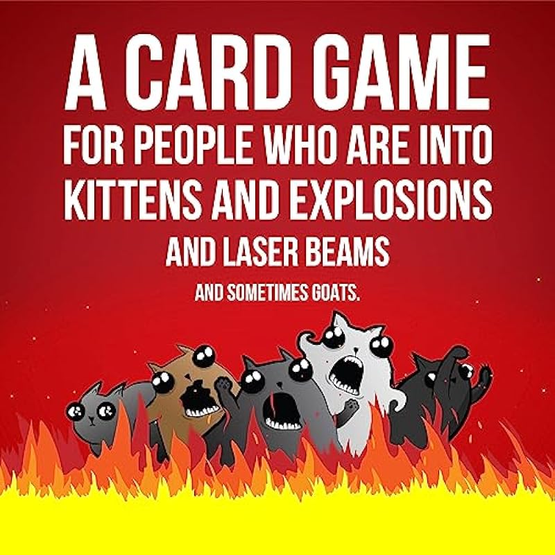 Exploding Kittens LLC – A Russian Roulette Card Game, Easy Family-Friendly Party Games – Card Games for Adults, Teens & Kids – 2-5 Players