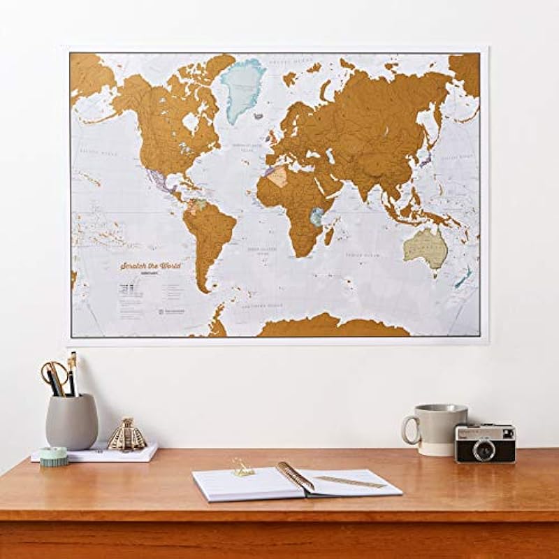 Scratch The World Travel Map – Scratch Off World Map Poster – X-Large 33 x 23 – Maps International – 50 Years of Map Making – Cartographic Detail Featuring Country & State Borders