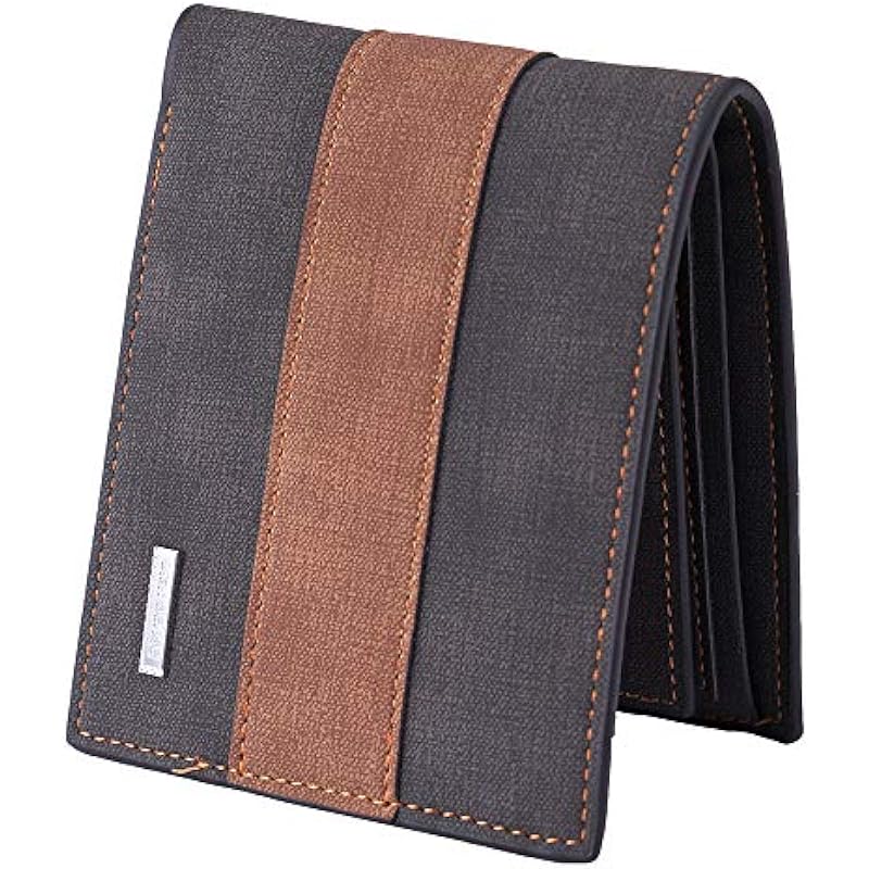 Mochiizoo Leather Wallet for Men,Slim Bifold Vintage Men’s Leather Front Pocket Wallet with RFID Blocking