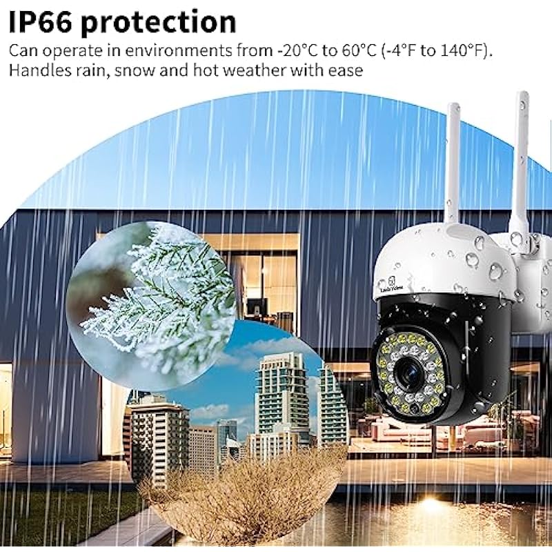 Eaula Videns Security Camera Outdoor,5GWiFi Outdoor Security Cameras PTZ, HD Dome Surveillance Cameras with Motion Detection and Siren , 2-Way Audio,Full Color Night Vision, IP66Waterproof, Free Cloud Storage/Support SD card