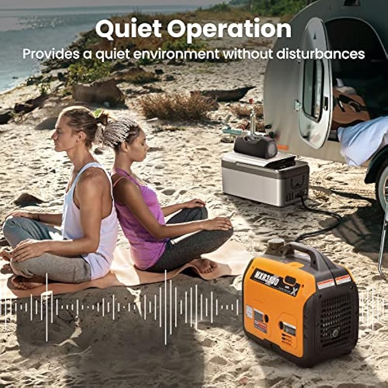 maXpeedingrods 3500W Portable Inverter Generator, RV Ready,for Outdoor Camping Trailer Event Commercial Mobile Power Supply Backup Event, Gas Powered, EPA Compliant,Compact & Lightweight 47LBs