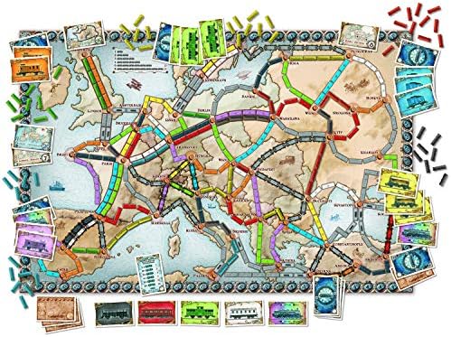 Ticket to Ride : Europe – A Board Game by Days of Wonder 2-5 Players – Board Games for Family 30-60 Minutes of Gameplay Games for Family Game Night For Kids and Adults Ages 8 plus English Version