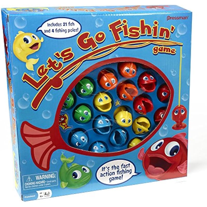 Let’s Go Fishin’ Game by Pressman – The Original Fast-Action Fishing Game!