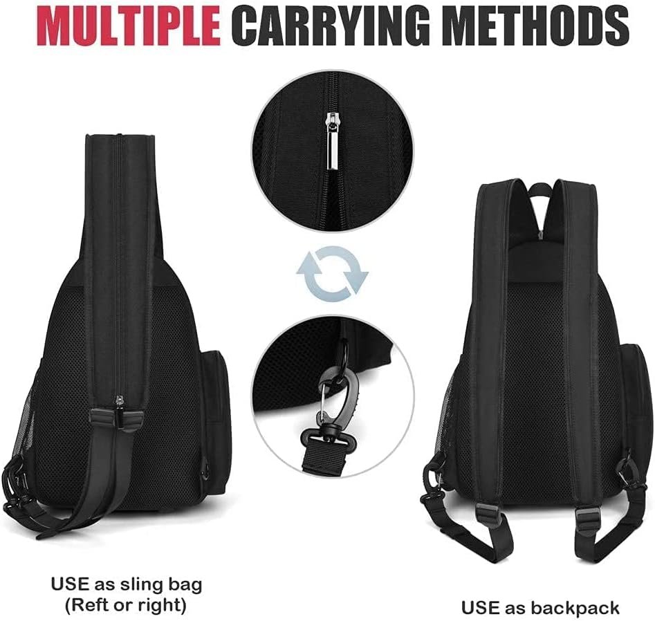 Cwatcun Camera Bag, Sling Camera Case Shoulder Backpack with Tripod Holder for Canon Nikon Sony Pentax DSLR SLR