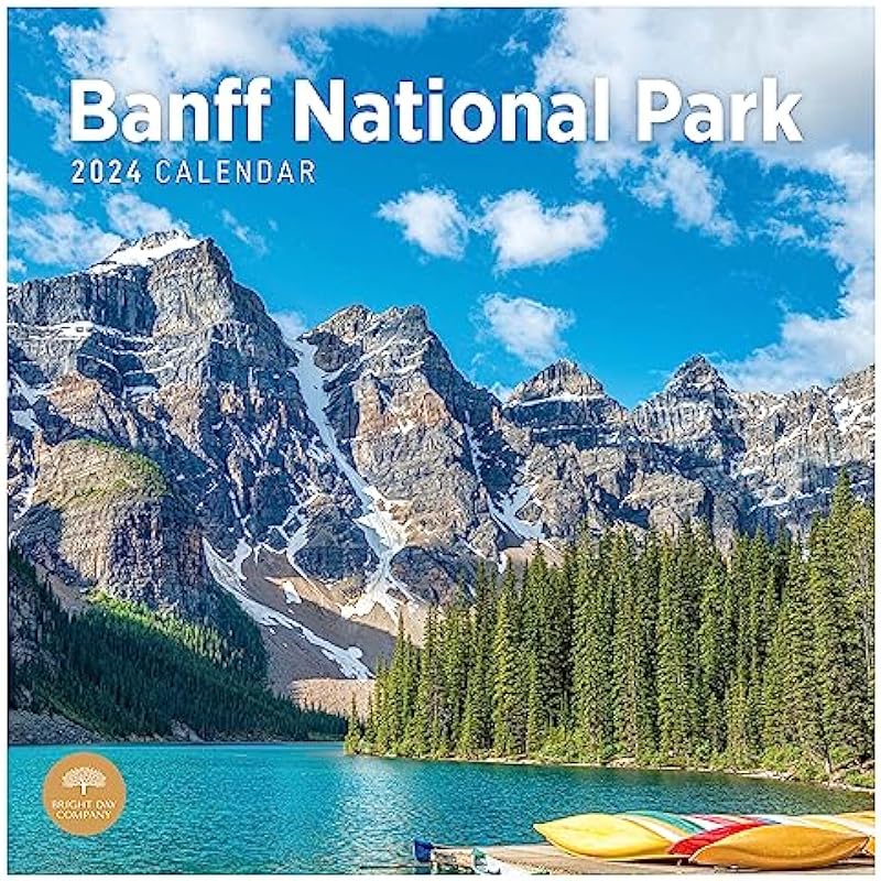 2024 Banff National Park Monthly Wall Calendar by Bright Day, 12 x 12 Inch