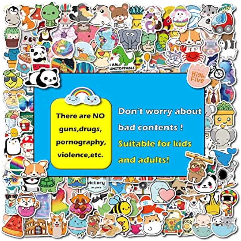 Stickers for Water Bottles, 200PCS Water Bottle Stickers for Kids, Waterproof Stickers Vinyl Stickers, Cute Stickers Pack