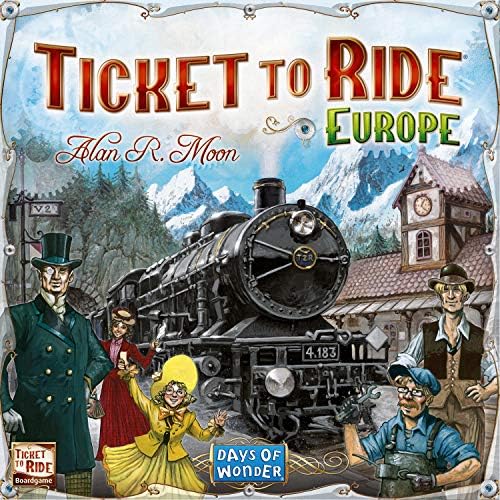 Ticket to Ride : Europe – A Board Game by Days of Wonder 2-5 Players – Board Games for Family 30-60 Minutes of Gameplay Games for Family Game Night For Kids and Adults Ages 8 plus English Version