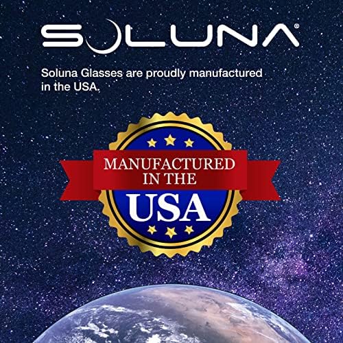 Soluna Solar Eclipse Glasses – CE and ISO Certified Safe Shades for Direct Sun Viewing – Made in the USA (2 Pack) – Lunettes Pour éclipse Solaire