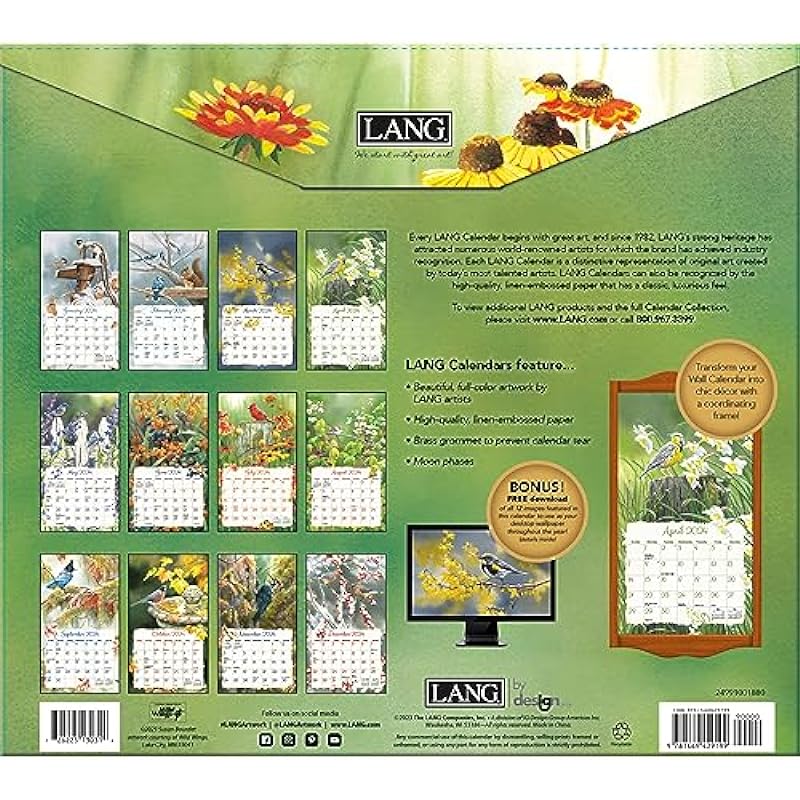 LANG Songbirds™ 2024 Wall Calendar (24991001880) Multi