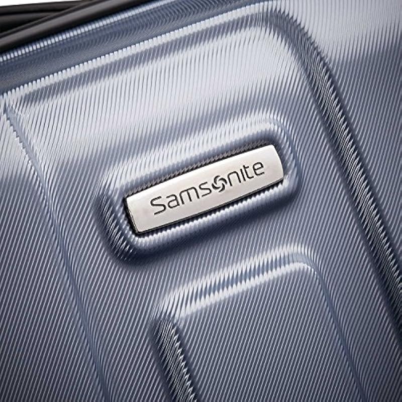 Samsonite Centric Hardside Expandable Luggage with Spinner Wheels, Blue Slate, Checked-Medium 24-Inch, Centric Hardside Expandable Luggage with Spinner Wheels