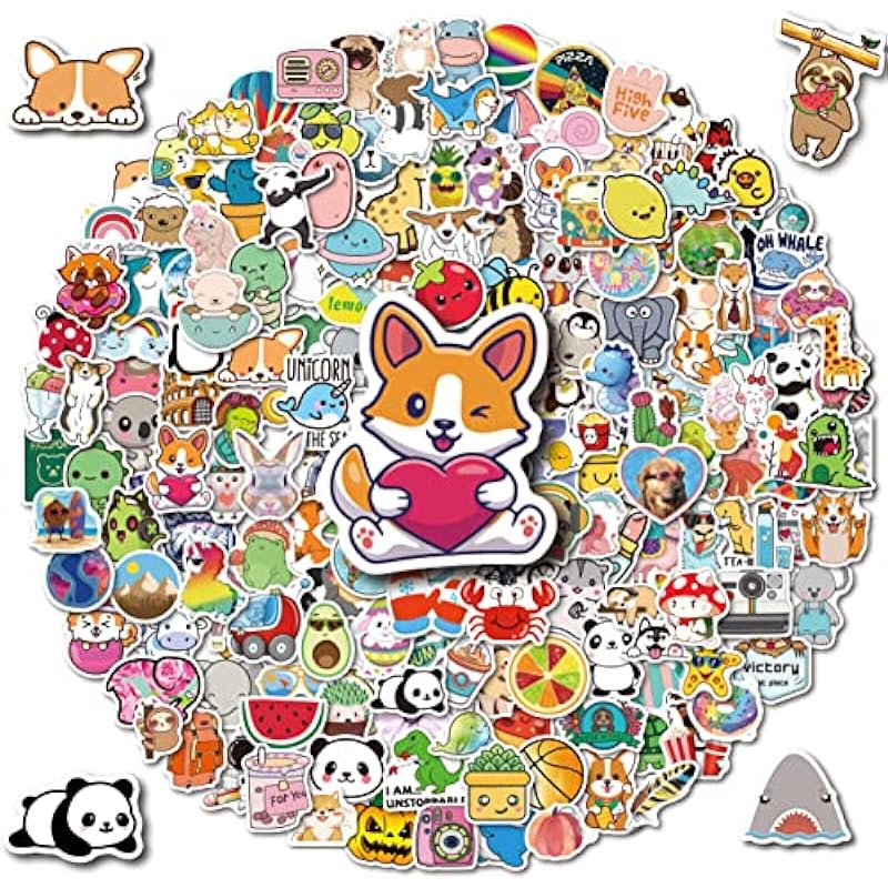 Stickers for Water Bottles, 200PCS Water Bottle Stickers for Kids, Waterproof Stickers Vinyl Stickers, Cute Stickers Pack