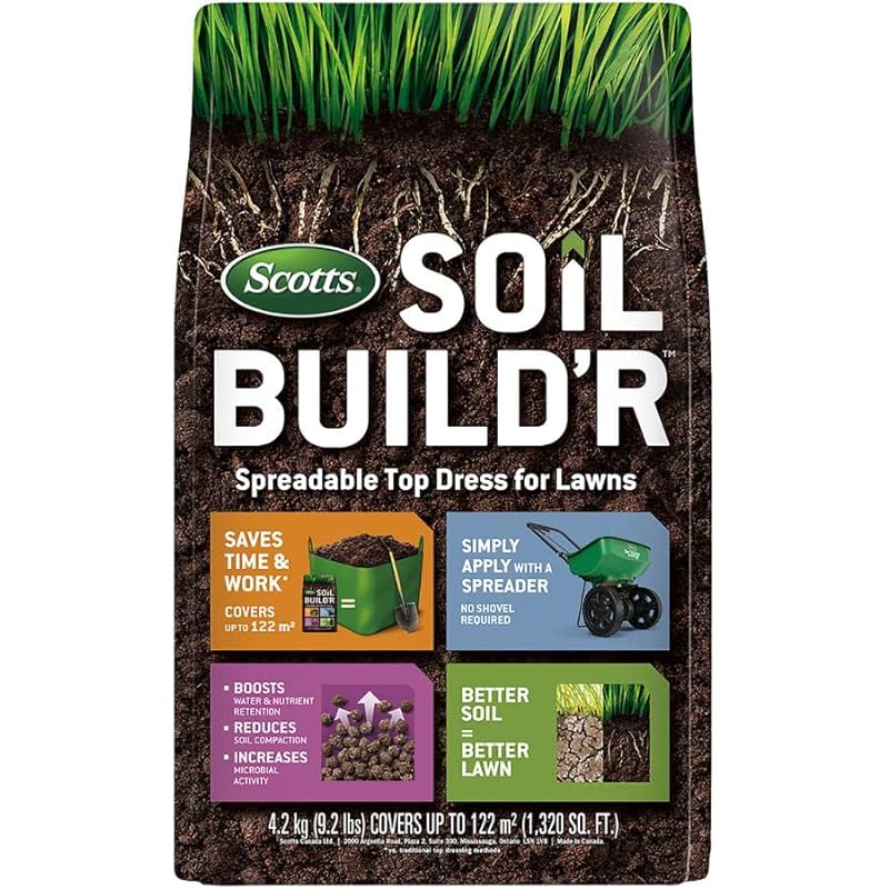 Scotts Soil Build’R Spreadable Top Dress for Lawns 4.2kg (122m² Coverage)