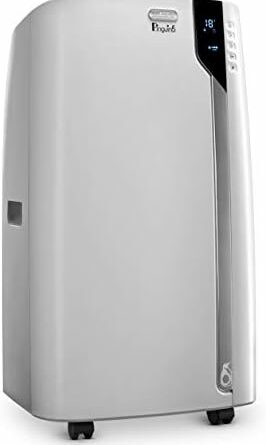 De'Longhi Portable Air Conditioner 14,000 BTU,cool extra large rooms up to 700sqft,remote,energy saving mode,extremely quiet,dehumidifier,fan,programmable,window venting kit,AC Unit for room,EX390LVYN