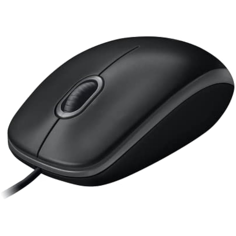 Logitech M100 Wired USB Mouse, 3-Buttons,1000 DPI Optical Tracking, Ambidextrous, Compatible with PC, Mac, Laptop