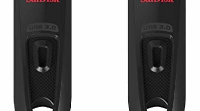 SanDisk 64GB 2-Pack Ultra USB 3.0 Flash Drive (2x64GB) - SDCZ48-064G-GAM462, Black