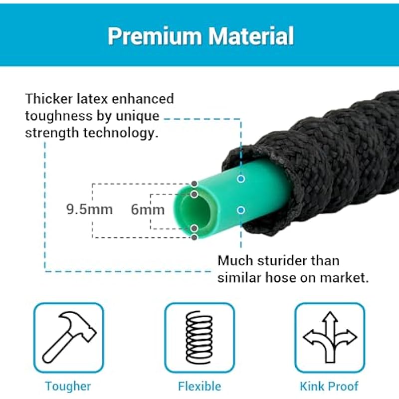 TheFitLife Expandable Garden Hose 100FT – Upgraded Strengthened Multiple Latex Inner and 3/4 inch US Standard Solid Metal Fittings Free Spray Nozzle Convenient Storage Kink Free Flexible Water Hose