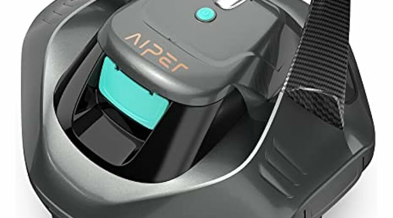 AIPER Seagull SE Cordless Robotic Pool Cleaner, Pool Vacuum Lasts 90 Mins, LED Indicator, Self-Parking, for Flat Above-Ground Pools up to 33 Feet - Gray