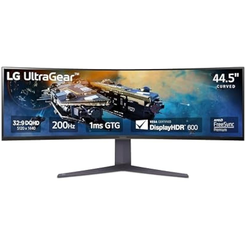 45” LG UltraGear™ DQHD Gaming Monitor/VESA DisplayHDR™600 / DCI-P3 95% (Typ.) / 200Hz / IPS 1ms (GtG) / AMD FreeSync™ Premium Pro