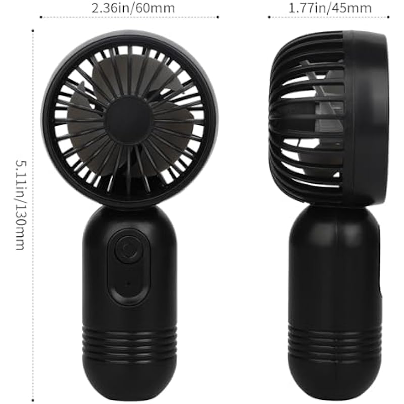 Ackdine Mini Portable Fan – Handheld Fan, 3 Pack USB Rechargeable Personal Fan, Battery Operated Lightweight Small Makeup/Pocket Fan with 3 Speeds For Stylish Girl Boys Women Men Office Outdoor Travel