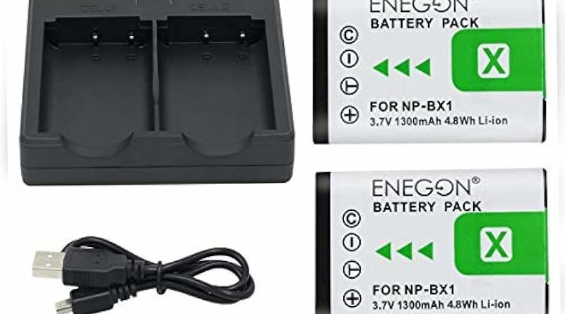 ENEGON NP-BX1 Battery (2-Pack) and Rapid Dual Charger for Sony NP-BX1 and Sony ZV-1, Cyber-Shot DSC-RX100, DSC-RX100 II/III/M4/M5/M6/M7/Ⅳ/Ⅴ/Ⅵ/Ⅶ/VA, DSC-RX100M II, HDR-CX405