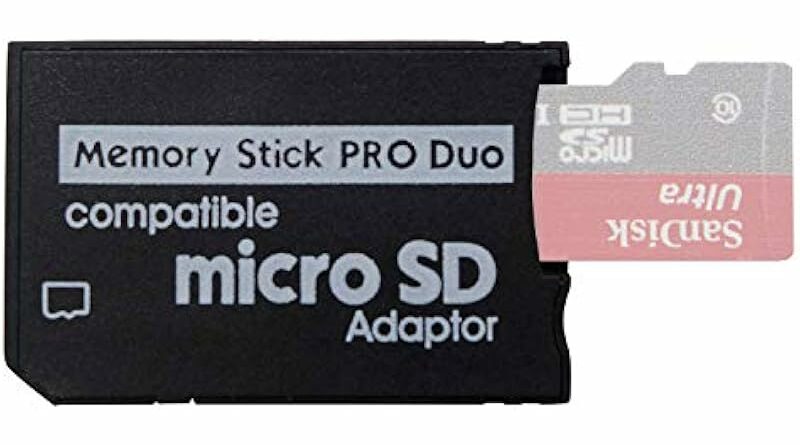 PSP Memory Stick Adapter, Funturbo Micro SD to Memory Stick PRO Duo MagicGate Card for Sony Playstation Portable, Camera, Handycam