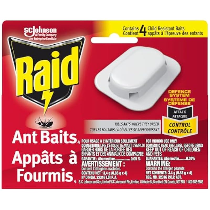 Raid Ant Killer Baits And Traps For Indoor Use, Child Resistant, 4 Count