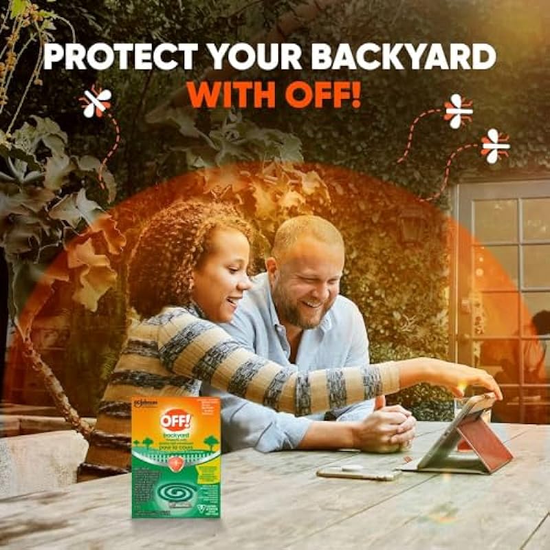 OFF! Backyard Mosquito Repellent Coils, Ideal for Camping and Outdoors, Up to 4 Hours of Protection, 2 Metal Stands and 8 Coils