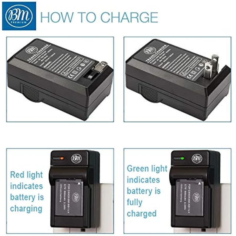 BM Premium NB-11L, NB-11LH Battery and Charger Kit for Canon PowerShot Elph 110, Elph 130, Elph 135 IS, Elph 140 IS, Elph 150 IS, Elph 160, Elph 170 IS, Elph 180, Elph 190 IS, Elph 320 HS, Elph 340 HS, Elph 350 HS, Elph 360 HS, A2300 IS, A2400 IS, A2600 IS, A3400 IS, A4000 IS, SX400 IS, SX410 IS, SX420 IS Digital Camera