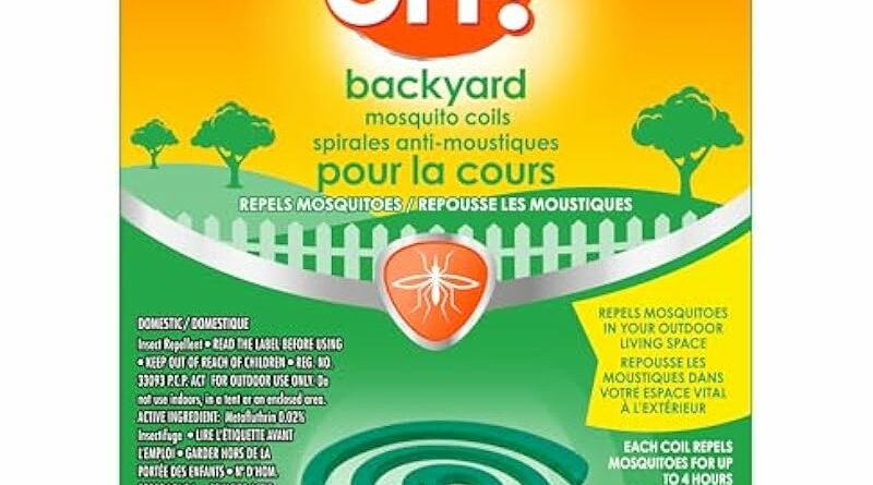 OFF! Backyard Mosquito Repellent Coils, Ideal for Camping and Outdoors, Up to 4 Hours of Protection, 2 Metal Stands and 8 Coils